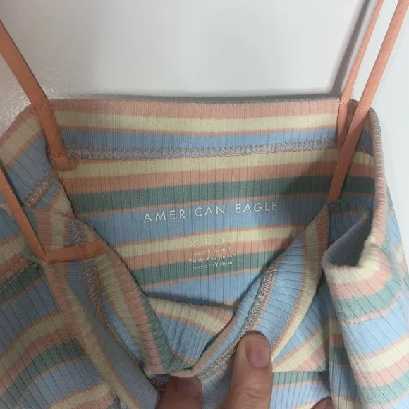 Women’s‎ XS American Eagle Ribbed Crop Tank Top - Picture 3 of 3